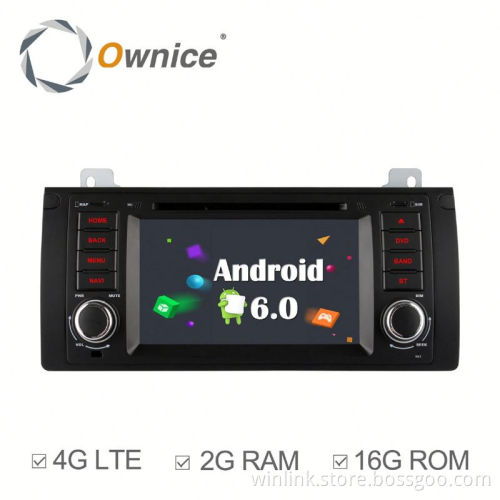 Ownice C500 4 Core Android 6.0 2G ram 16G ROM car multimedia player for BMW E39 E53 X5 Support OBD BAD TPMS 4G